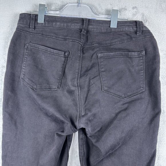 D Jeans Skinny Jeans Denim Stretch Dark Wash High Rise Womens Black Size 14 - Picture 3 of 10